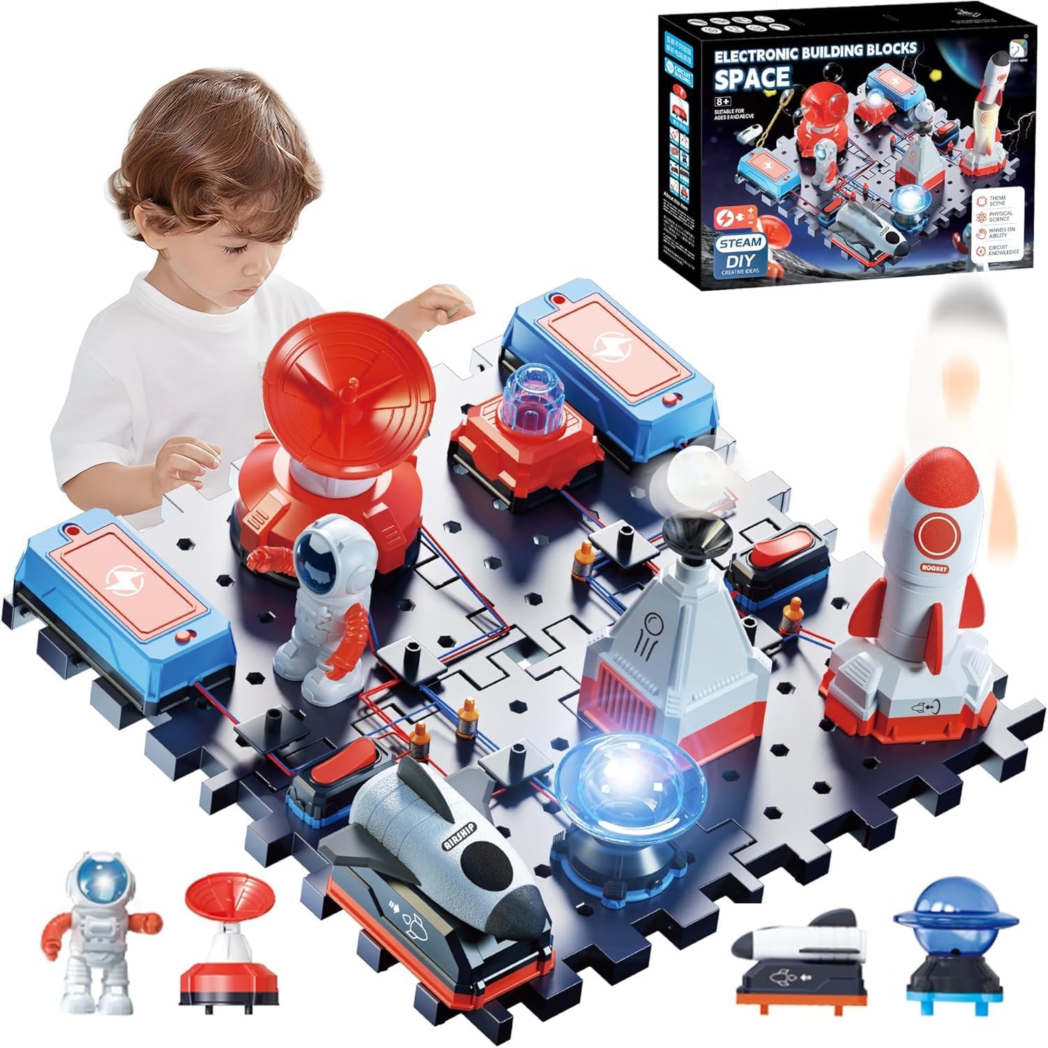 STEM Circuit Kit for Kids Ages 6+, 35PCS Electronics Kit with 200+ Projects, …