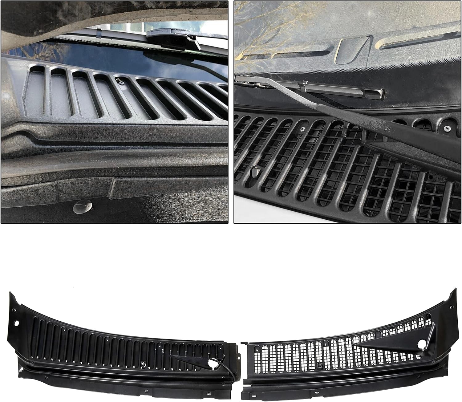 HECASA Windshield Wiper Cowl Vent Grille Compatible with 1999-2007 Ford F250