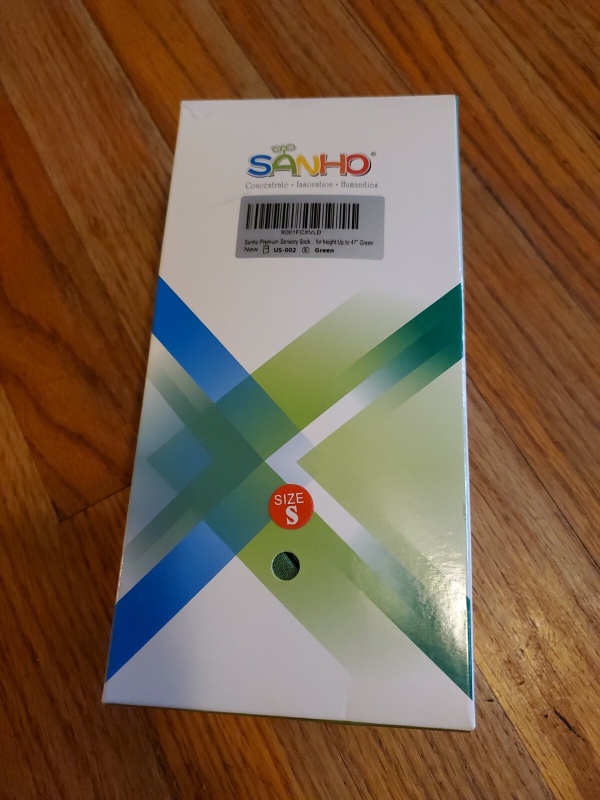 New~ SANHO Premium Sensory Sock Green Size Small for heights up to 47″