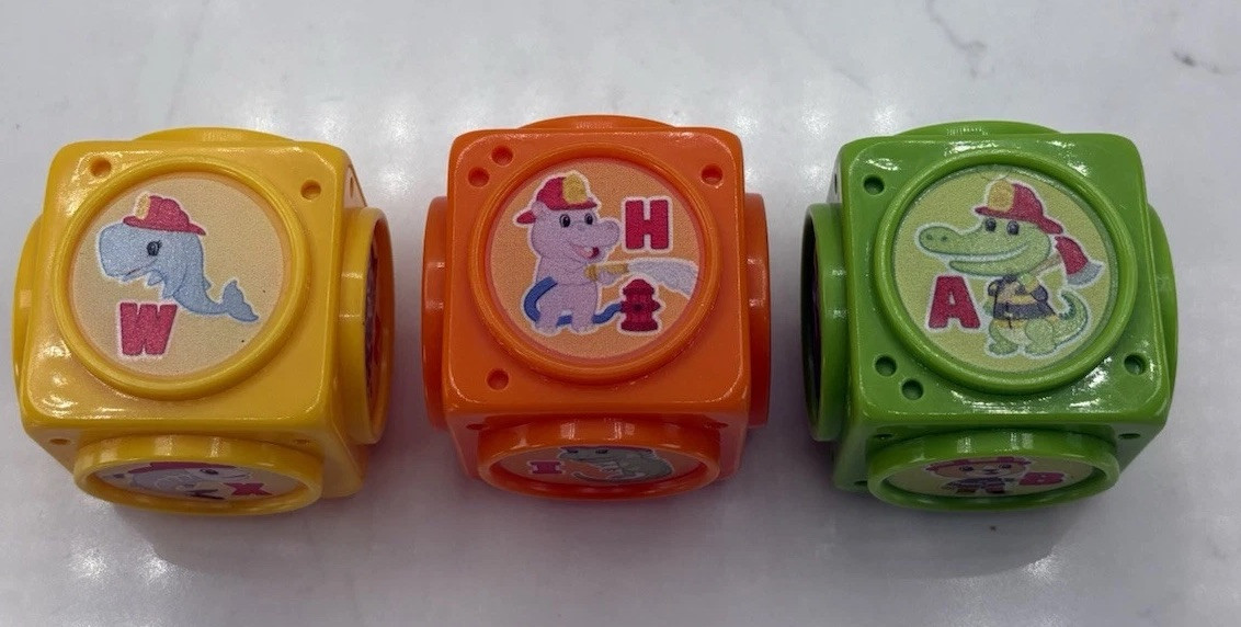 LeapFrog Interactive Tumbling Blocks Fire Truck 3-Replacement Blocks Parts