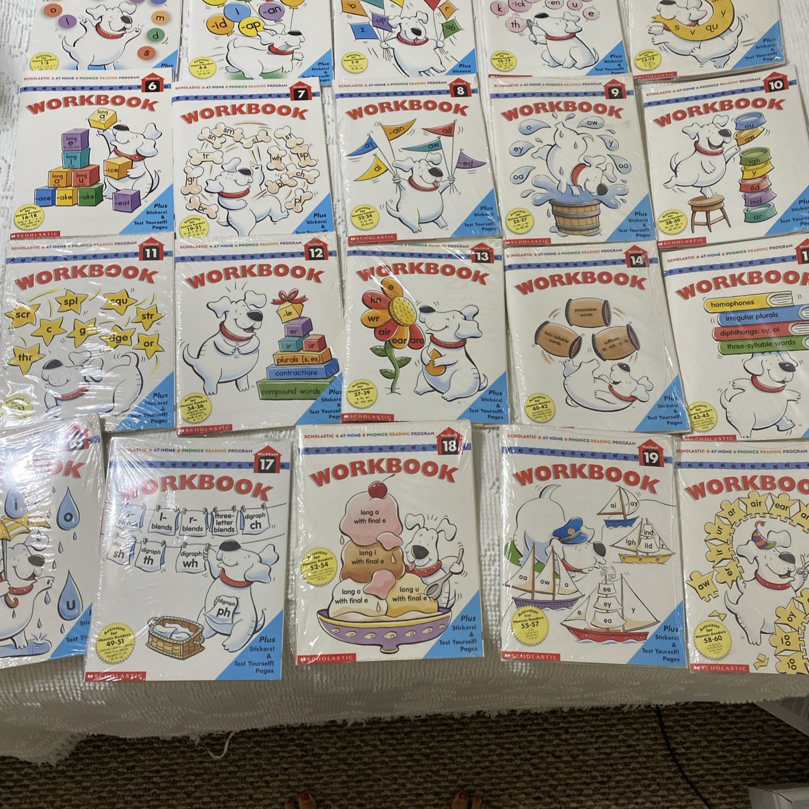 Scholastic Phonics Reading Program Workbooks 1-20 Homeschool Lot