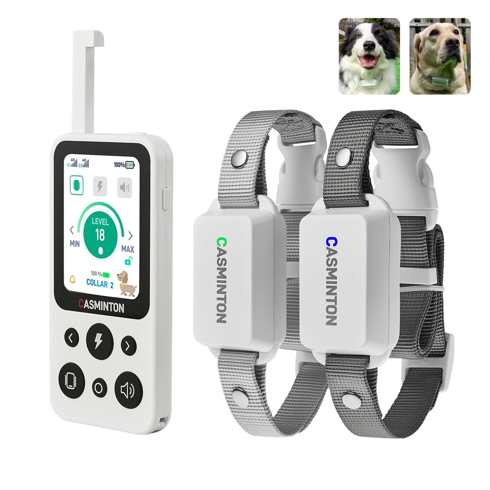 Shock Collar for 2Dogs [CRS01Pro]126 Training Levels, 4 Powerful Modes With 2…
