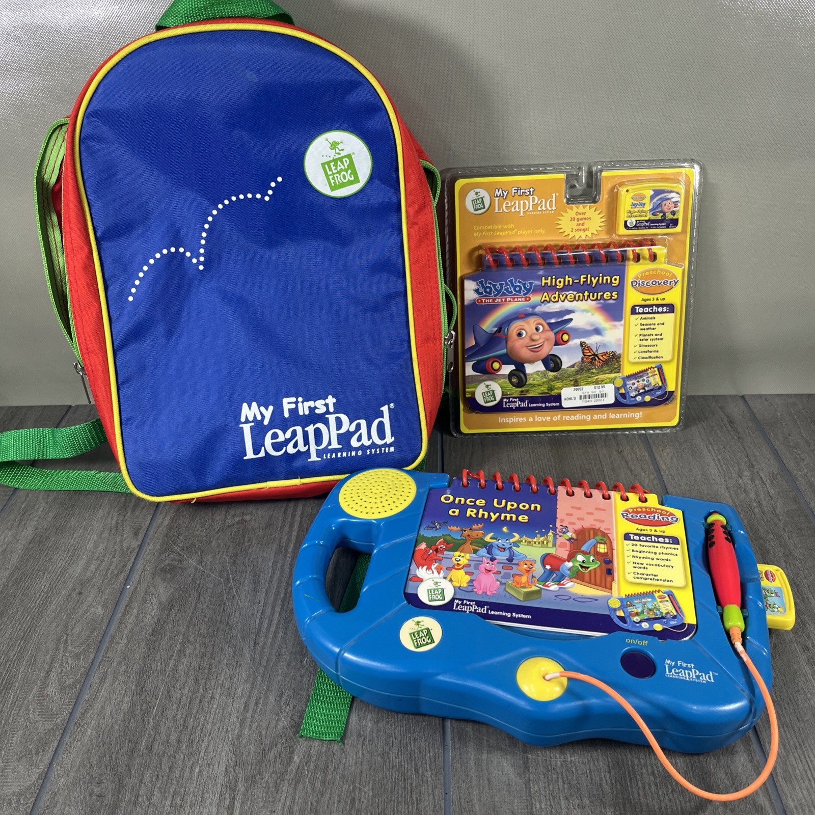 My First LeapPad Blue System Bundle + Backpack Case 2 Games & Books Tested