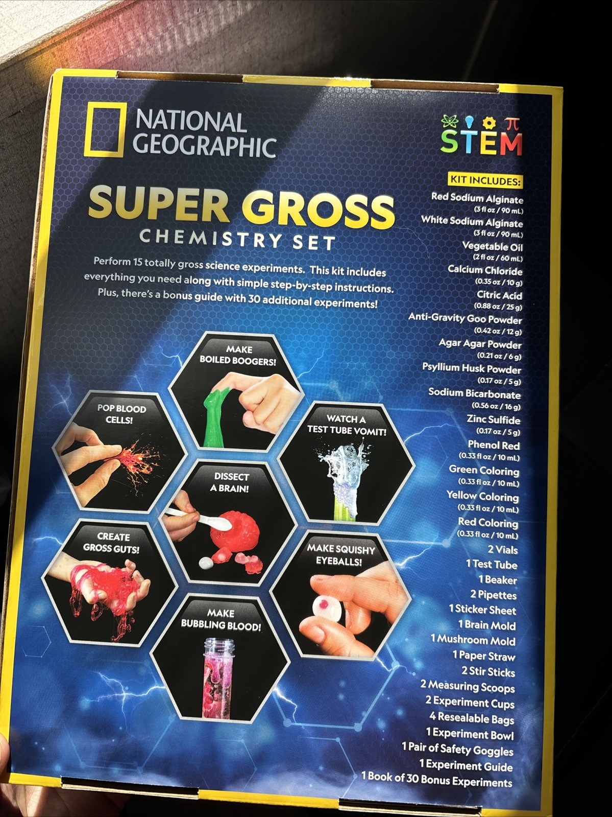 National Geographic Super Gross Chemistry Set 45 Science Experiments