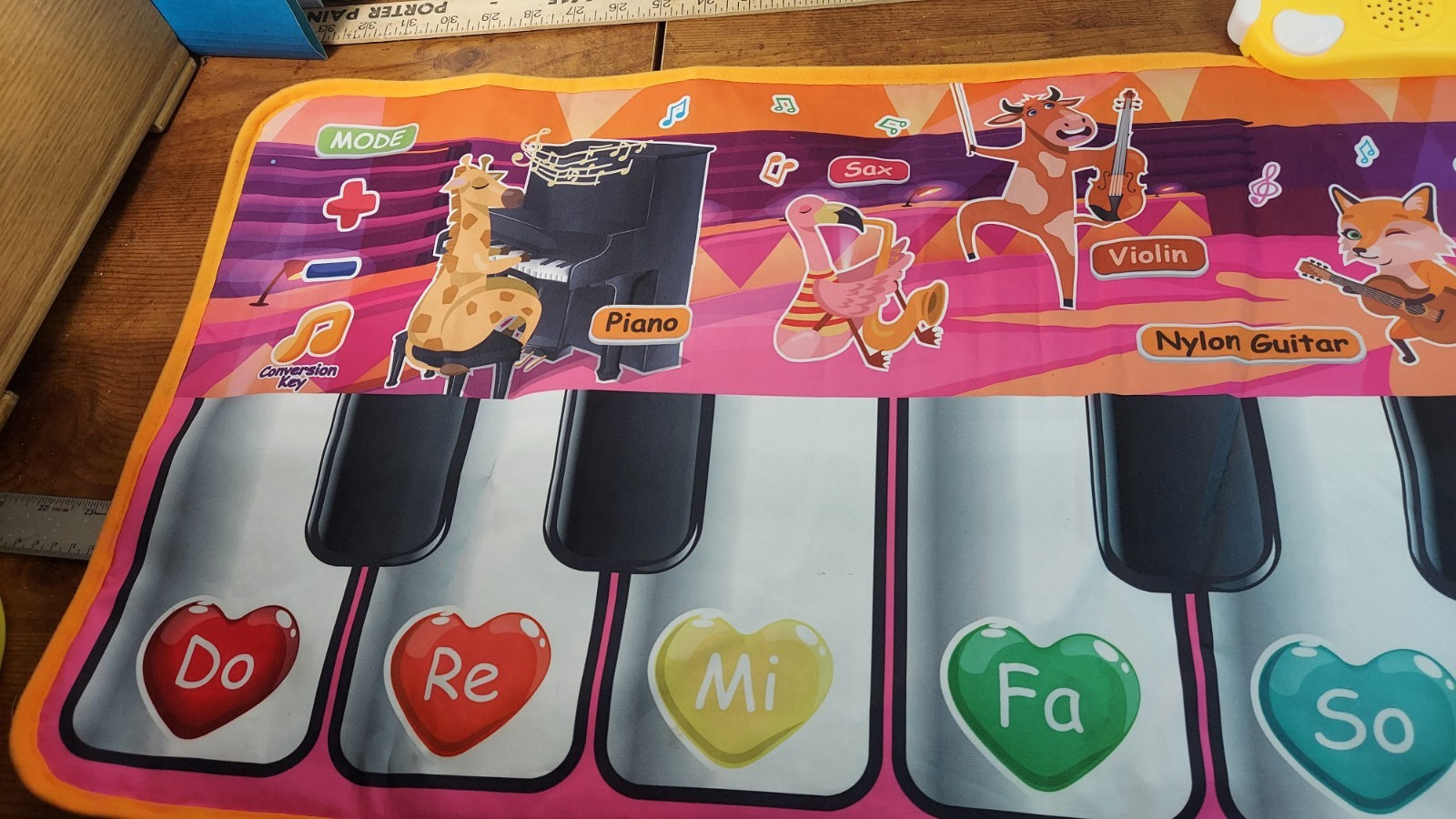 Toyk Kids Piano Mat – Musical Keyboard Floor Playmat Animal 47″ x 15.75″
